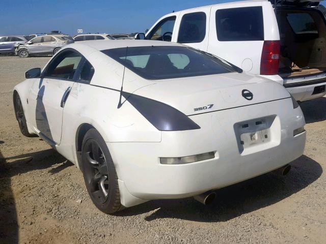 JN1AZ34D86M304741 - 2006 NISSAN 350Z COUPE WHITE photo 3