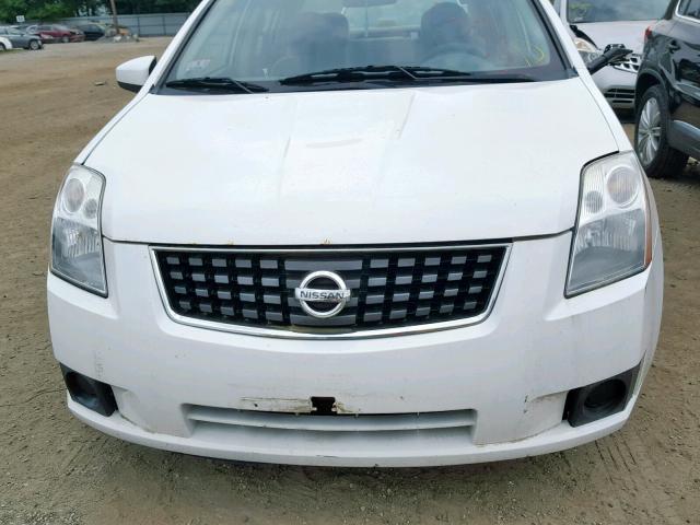 3N1AB61E48L703453 - 2008 NISSAN SENTRA 2.0 WHITE photo 9