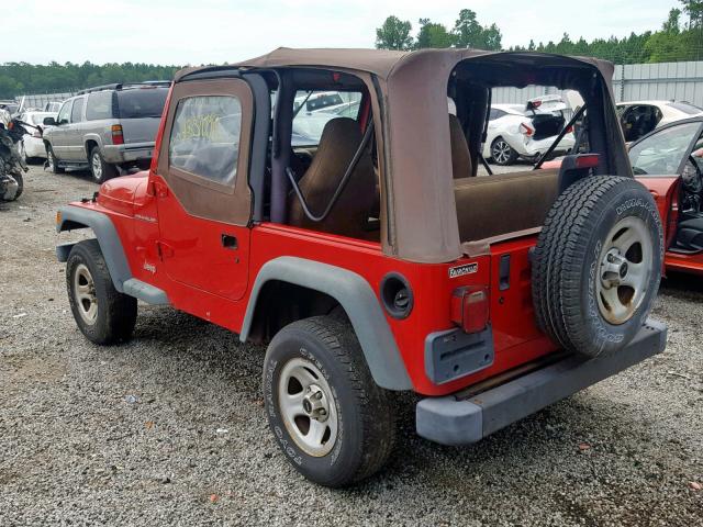 1J4FY29P0VP417786 - 1997 JEEP WRANGLER / RED photo 3