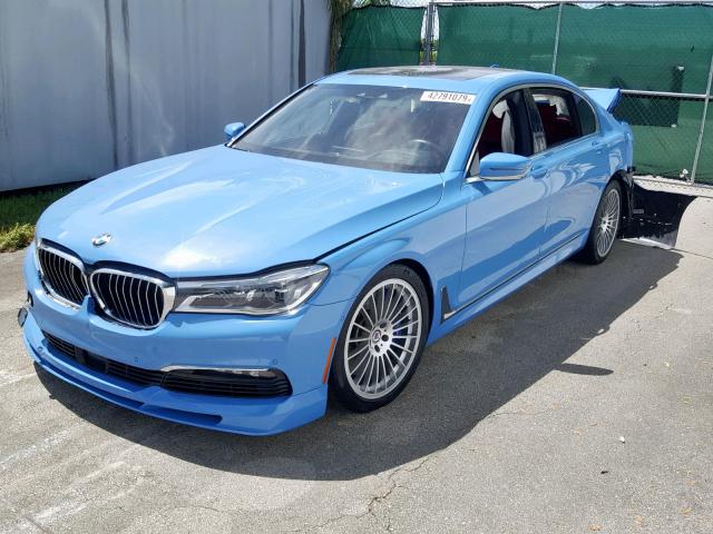 WBA7F2C54JG856438 - 2018 BMW 750 XI BLUE photo 2