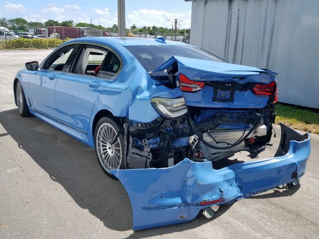 WBA7F2C54JG856438 - 2018 BMW 750 XI BLUE photo 3