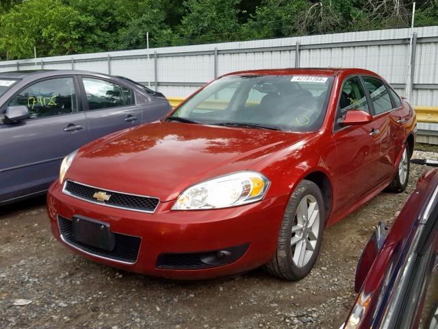 2G1WC5E30E1155637 - 2014 CHEVROLET IMPALA LIM RED photo 2