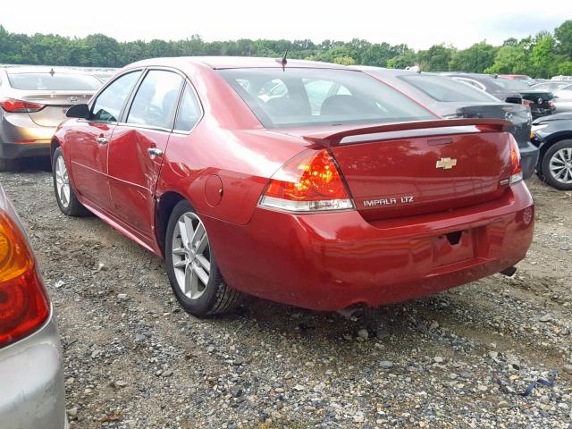 2G1WC5E30E1155637 - 2014 CHEVROLET IMPALA LIM RED photo 3