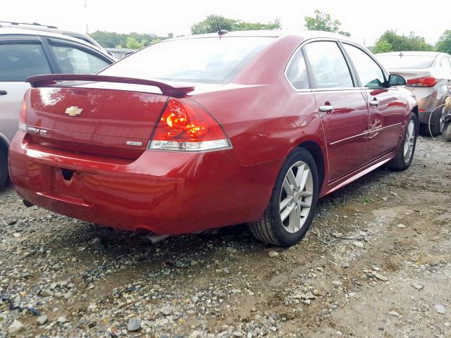 2G1WC5E30E1155637 - 2014 CHEVROLET IMPALA LIM RED photo 4