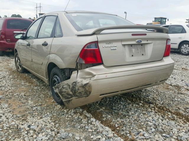 1FAHP34N57W157736 - 2007 FORD FOCUS ZX4 GOLD photo 3