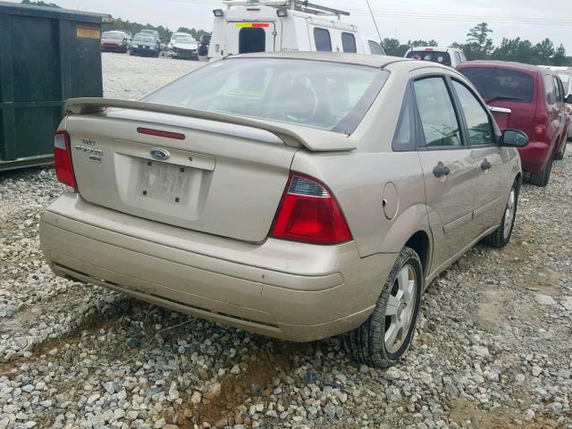 1FAHP34N57W157736 - 2007 FORD FOCUS ZX4 GOLD photo 4