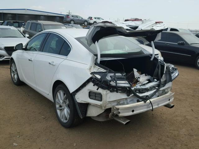 2G4GN5EX1E9314882 - 2014 BUICK REGAL PREM WHITE photo 3