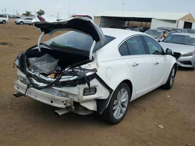 2G4GN5EX1E9314882 - 2014 BUICK REGAL PREM WHITE photo 4