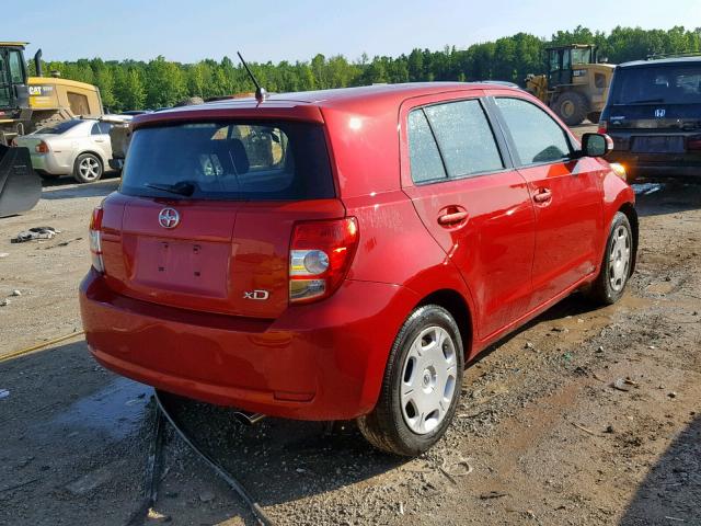 JTKKU10408J028742 - 2008 SCION XD RED photo 4