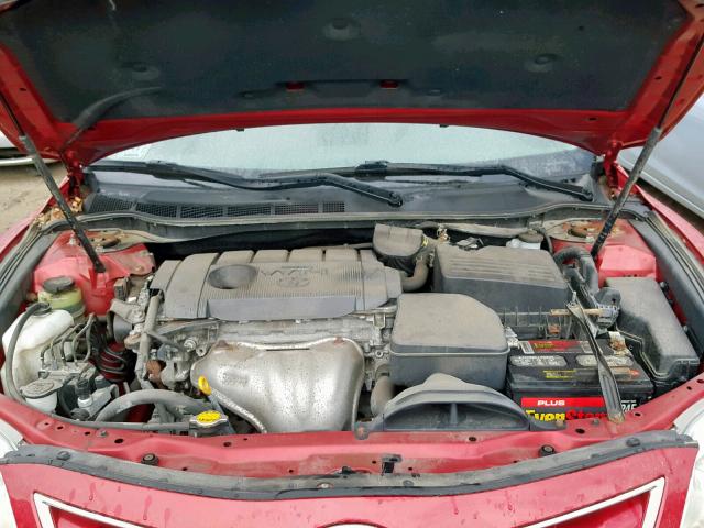 4T4BF3EK8BR185382 - 2011 TOYOTA CAMRY BASE RED photo 7