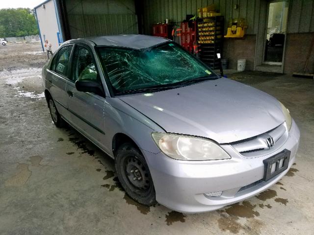 1HGES16355L000526 - 2005 HONDA CIVIC DX V SILVER photo 1