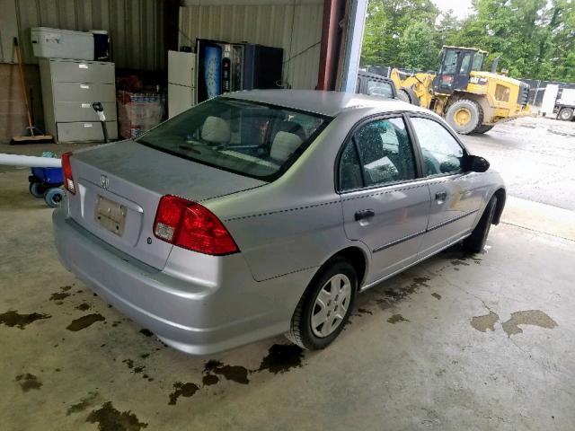 1HGES16355L000526 - 2005 HONDA CIVIC DX V SILVER photo 4