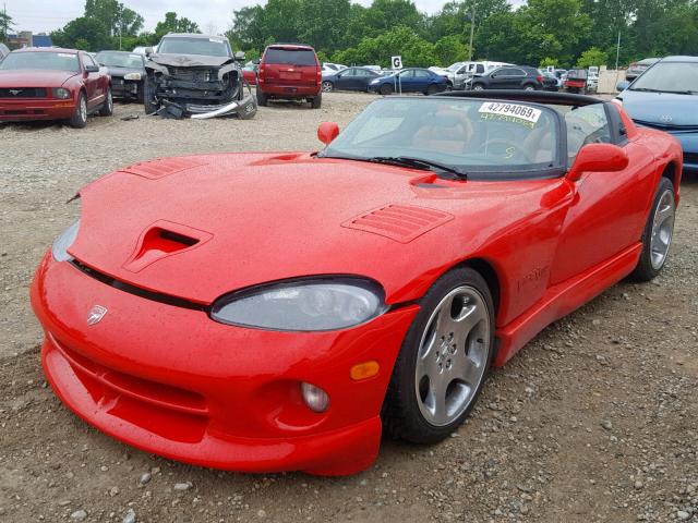 1B3ER65E8YV603099 - 2000 DODGE VIPER RT-1 RED photo 2