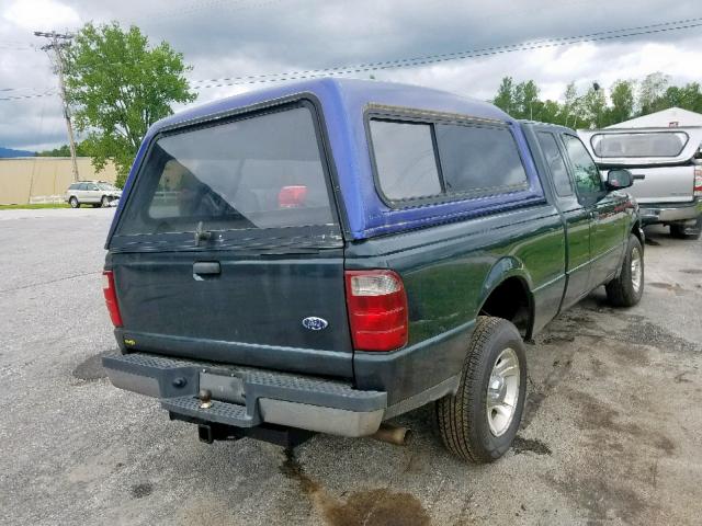 1FTYR14U45PB04078 - 2005 FORD RANGER SUP GREEN photo 4