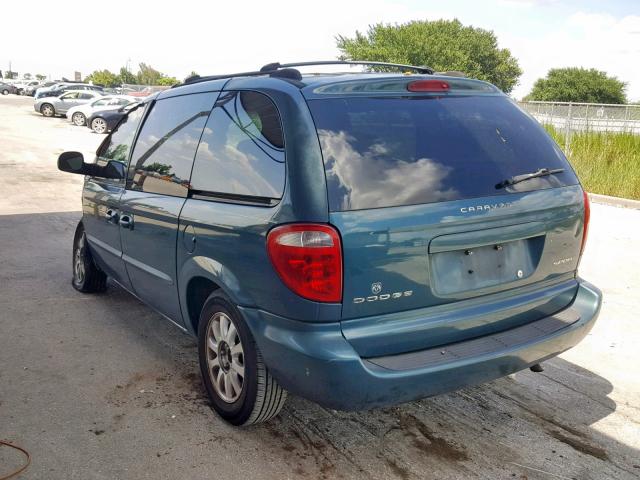 1B4GP45332B555548 - 2002 DODGE CARAVAN SP GREEN photo 3