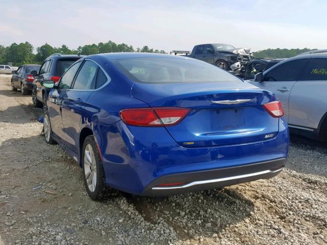 1C3CCCAB8FN632413 - 2015 CHRYSLER 200 LIMITE BLUE photo 3