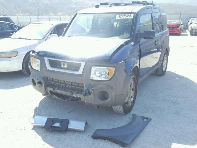 5J6YH28604L022742 - 2004 HONDA ELEMENT EX BLUE photo 2