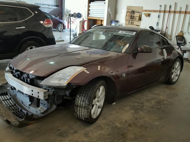 JN1AZ34D13T109615 - 2003 NISSAN 350Z COUPE MAROON photo 2