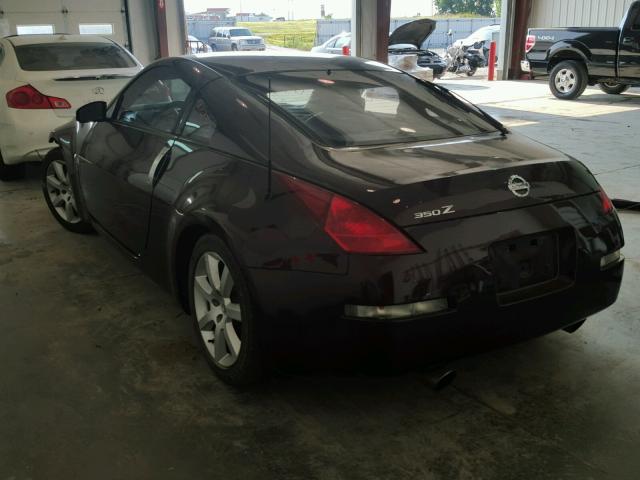 JN1AZ34D13T109615 - 2003 NISSAN 350Z COUPE MAROON photo 3