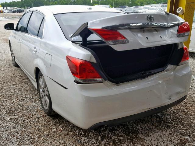 4T1BK3DB7BU377206 - 2011 TOYOTA AVALON BAS WHITE photo 3