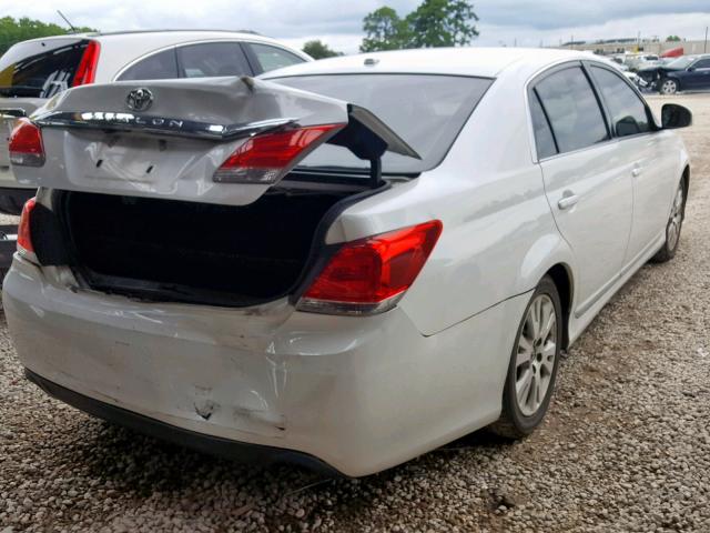 4T1BK3DB7BU377206 - 2011 TOYOTA AVALON BAS WHITE photo 4