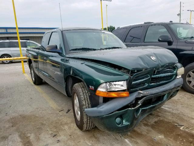 1B7GL22X5XS241174 - 1999 DODGE DAKOTA GREEN photo 1