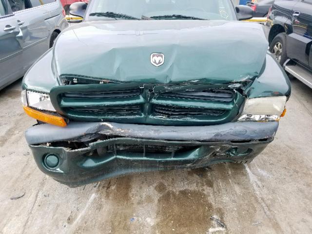 1B7GL22X5XS241174 - 1999 DODGE DAKOTA GREEN photo 7