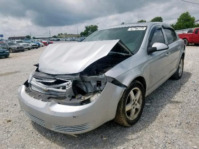 1G1AL55FX77390668 - 2007 CHEVROLET COBALT LT SILVER photo 2