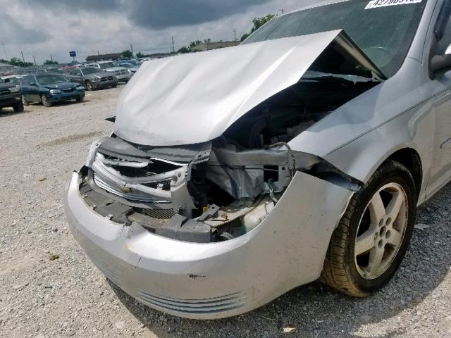 1G1AL55FX77390668 - 2007 CHEVROLET COBALT LT SILVER photo 9