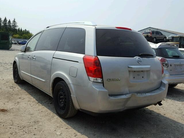 5N1BV28UX7N132074 - 2007 NISSAN QUEST S SILVER photo 3