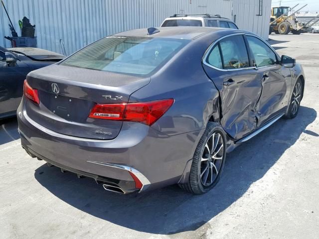19UUB3F54JA000547 - 2018 ACURA TLX TECH GRAY photo 4
