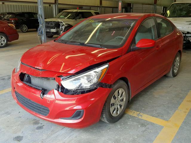 KMHCT4AE2GU152639 - 2016 HYUNDAI ACCENT SE RED photo 2