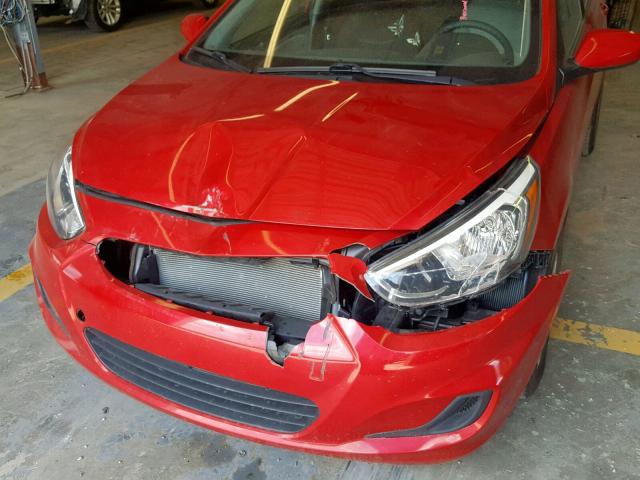 KMHCT4AE2GU152639 - 2016 HYUNDAI ACCENT SE RED photo 9