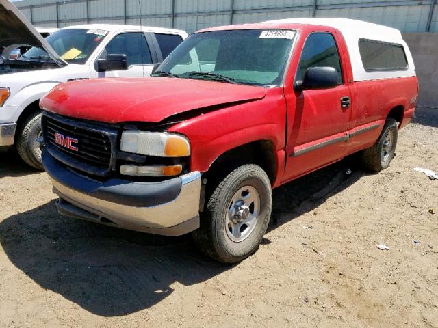 1GTEK14V3YE341869 - 2000 GMC NEW SIERRA RED photo 2