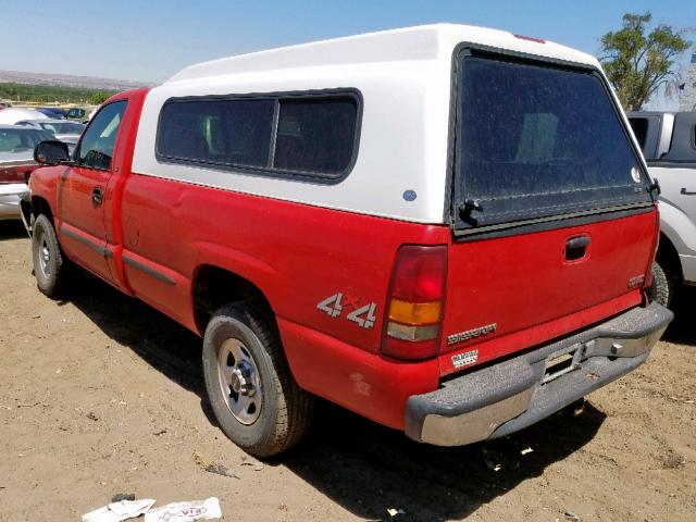 1GTEK14V3YE341869 - 2000 GMC NEW SIERRA RED photo 3