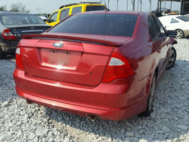 3FAHP0KC1BR178045 - 2011 FORD FUSION SPO RED photo 4