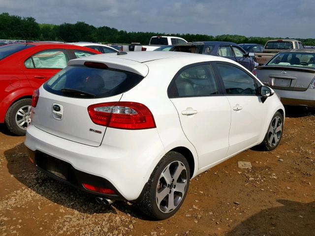 KNADN5A32D6160079 - 2013 KIA RIO EX WHITE photo 4