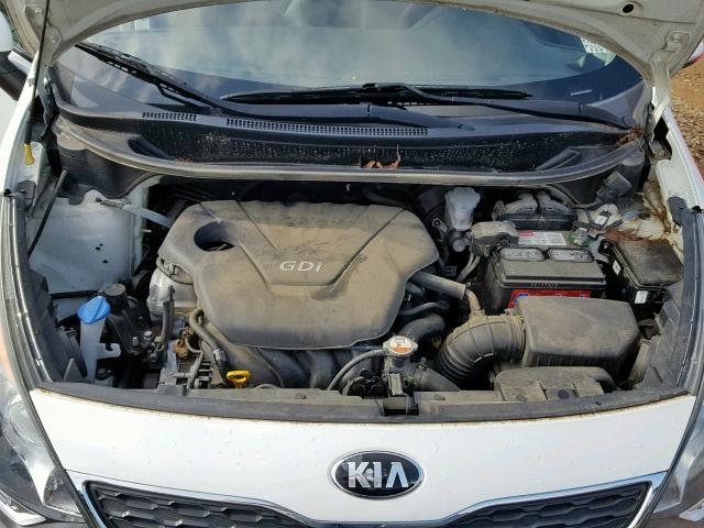 KNADN5A32D6160079 - 2013 KIA RIO EX WHITE photo 7