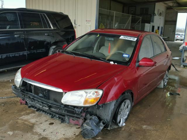 KNAFE121785555496 - 2008 KIA SPECTRA EX RED photo 2