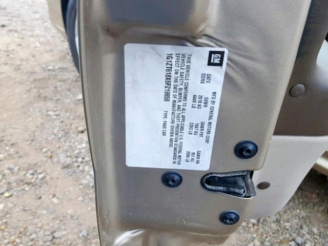 1G1ZT618X6F219858 - 2006 CHEVROLET MALIBU MAX 金色 照片 10