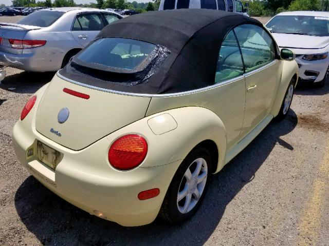 3VWCD31YX4M333460 - 2004 VOLKSWAGEN NEW BEETLE Sarı foto 4
