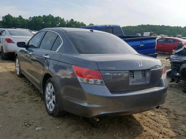 1HGCP36898A074001 - 2008 HONDA ACCORD EXL GRAY photo 3