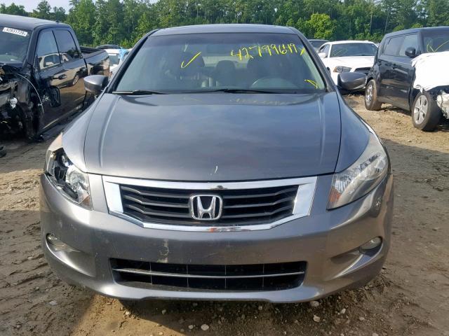 1HGCP36898A074001 - 2008 HONDA ACCORD EXL GRAY photo 9