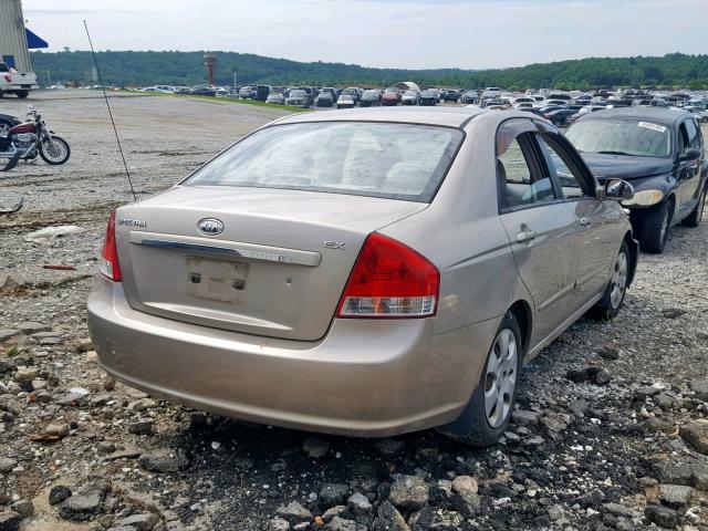 KNAFE121675475525 - 2007 KIA SPECTRA EX TAN photo 4