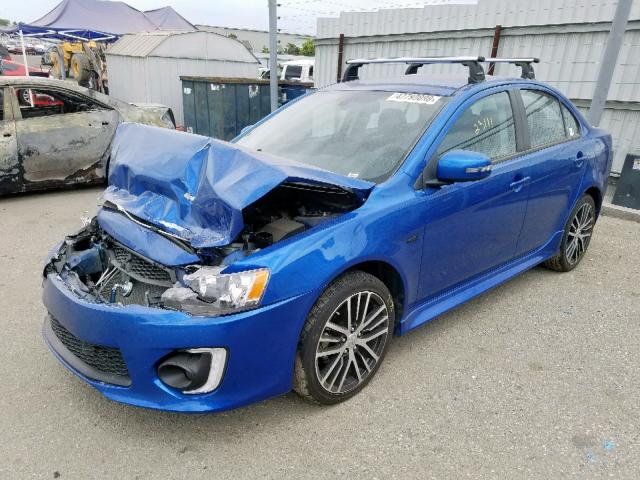 JA32V2FW9HU012524 - 2017 MITSUBISHI LANCER ES BLUE photo 2