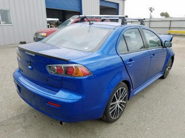 JA32V2FW9HU012524 - 2017 MITSUBISHI LANCER ES BLUE photo 4