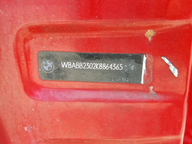 WBABB2302K8864365 - 1989 BMW 325 I AUTO RED photo 10