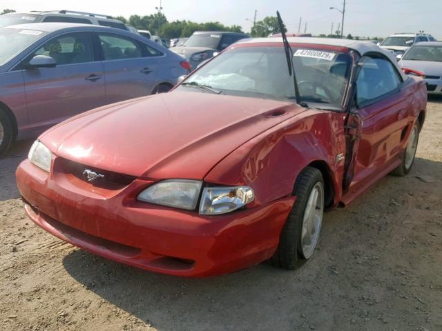 1FALP45T4RF217179 - 1994 FORD MUSTANG GT RED photo 2