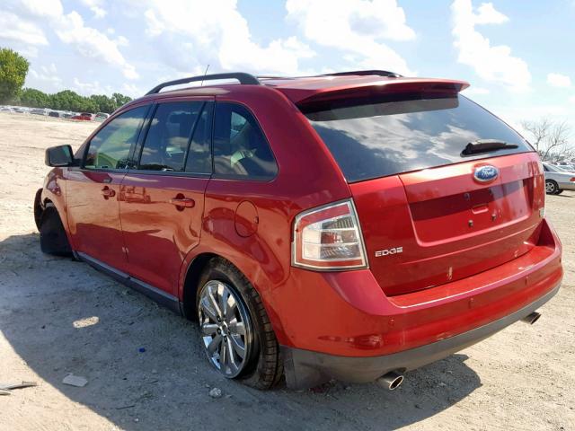 2FMDK49C87BB62981 - 2007 FORD EDGE SEL P RED photo 3