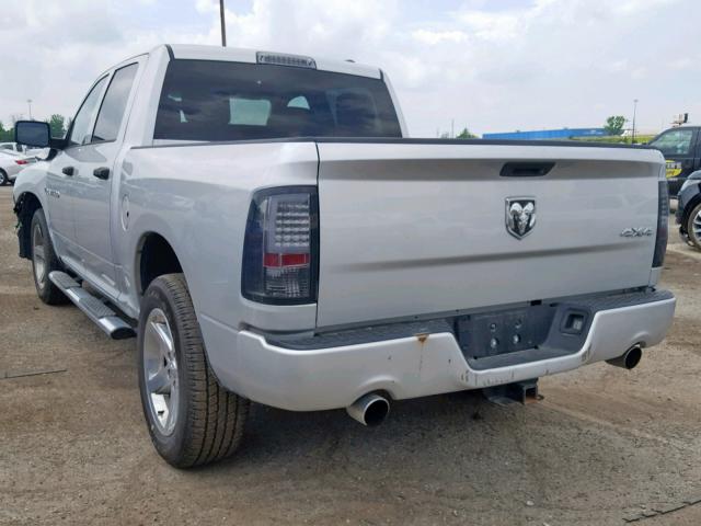 1C6RD7KT0CS285004 - 2012 DODGE RAM 1500 S SILVER photo 3